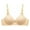 Beige, variant on Holloyiver Women's T Shirt Bra, Demi Cup, Smoothing, Lightly Lined，Full Coverage ，Wireless，Bra.