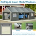 thumbnail image 6 of LZBEITEM Carport, 13' x 25' Heavy Duty Carport with Roll-up Sidewall & Ventilated Windows, Galvanised Frame Portable Outdoor Garage, Car Canopy with All-Season Tarp, Height 10.2', Length 25.1' - Gray, 6 of 9