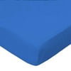 SheetWorld Fitted 100% Cotton Percale Play Yard Sheet Fits BabyBjorn Travel Crib Light 24 x 42, Royal Blue Woven