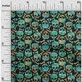 thumbnail image 2 of oneOone Silk Tabby Turquoise Blue Fabric Skull Craft Projects Decor Fabric Printed By The Yard 42 Inch Wide, 2 of 4