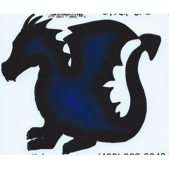5"x4.5" Blue Dragon Silhouette Bumper Sticker Decal Car Window Stickers Decals