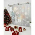thumbnail image 5 of Christmas Snowflakes Shower Curtain, White Sparkle Stars Romantic Xmas Waterproof Fabric Shower Curtains with 12 Hooks, Bathroom Curtain Set for Bathroom Accessories Decor, 72 x 78 Inches, 5 of 9