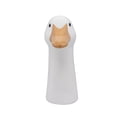 thumbnail image 3 of Handcrafted Goose Neck Vase White Resin Flower Vase Round Aesthetic Table Decor Funky and Trendy Art Vase, 3 of 9