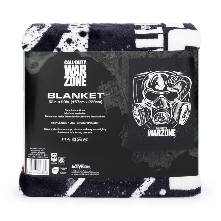 Call of Duty Kids Twin Blanket 62 x 90 Microfiber Black and