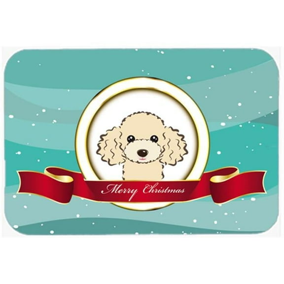 Carolines Treasures  Buff Poodle Merry Christmas Mouse Pad- Hot Pad & Trivet