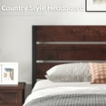 thumbnail image 4 of Lifezone Queen Bed Frame with Rustic Vintage Wood Headboard and Footboard,Metal Support, VintageBrown, 4 of 6