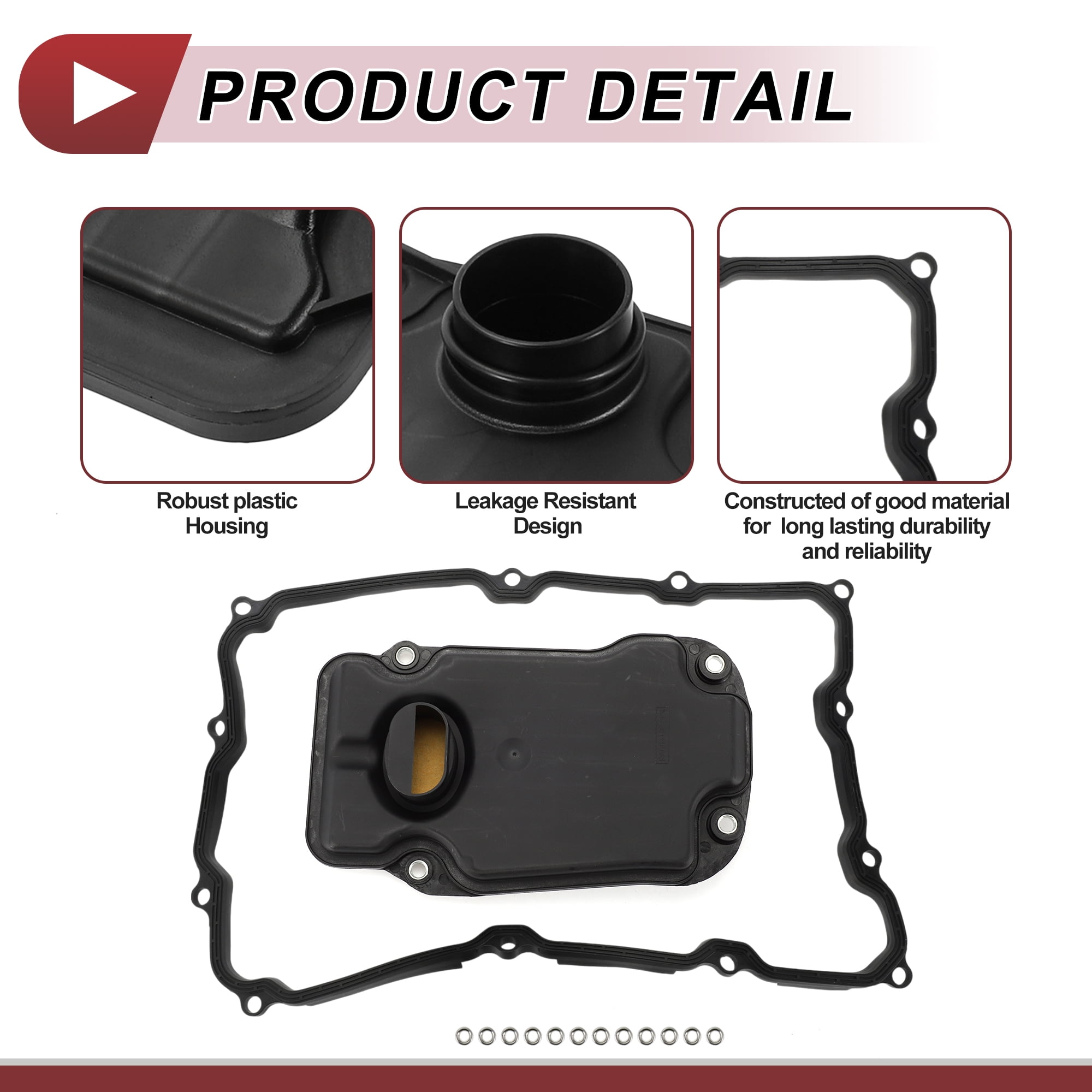Unique Bargains 1Set Transmission Filter Gasket Kit for Toyota Sequoia 2015-2022 Engine Automatic Transmission Filter Kit Gasket No.3533060070/353300C020