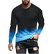 thumbnail image 2 of Blusas y camisas de manga larga con cuello redondo para hombre, blusa informal de manga larga con cuello redondo y estampado., 2 of 3