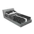 thumbnail image 2 of Ambesonne Tree Fitted Sheet & Pillow Sham Set, Modern Art Pattern Boho, Twinxl, Grey White, 2 of 2