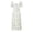 Beige, variant on Casual Women's Summer Short Sleeve Square Neck Split Tennis Midi Dress for Everyday Wear Beige M
