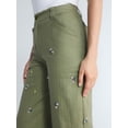 thumbnail image 4 of Free Assembly Women's and Women’s Plus Embellished Cotton Carpenter Pants, 30" Inseam, Sizes 0-28W, 4 of 5