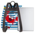 thumbnail image 3 of Fotbe Red Funny Crab on Blue Stripe Mochila Bolso con Estampado para Mujer, Mochila Antirrobo de Nylon Impermeable, Bolsa Ligera de Hombro, 3 of 4