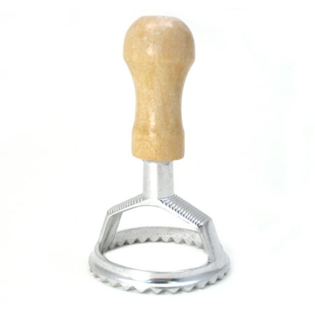 

Fante’s Grandma Rina’s Classic Round Aluminum 2.5 Inch Ravioli Stamp with Fluted Edge