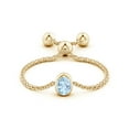 thumbnail image 2 of ANGARA Natural Bezel-Set Oval Aquamarine Bolo Ring in 14K Yellow Gold for Women (Size-4x3mm) | March Birthstone, Birthday, Anniversary, Jewelry Gift for Women | Natural Aquamarine Ring, 2 of 9