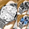thumbnail image 3 of Resicozy Mens Watch Quartz Stainless Dressy Watches Classic Casual Wrist Watch Large Face with Date Black#1, 3 of 3