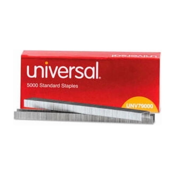 Universal Standard Chisel Point 210 Strip Count Staples, 5,000/Box