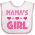 thumbnail image 3 of Inktastic Nana's Girl Grandchild Girls Baby Bib, 3 of 4