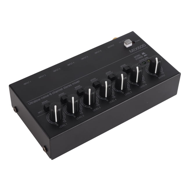 Stereo Line Mixer, Easy Setting Sound Mixer 100 To 240V For Sound Recorder EU Plug,UK Plug,US Plug