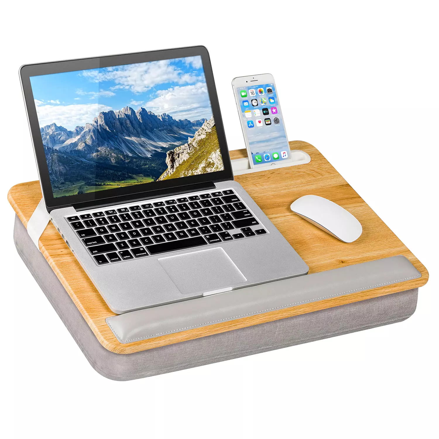 LapGear Home Office Lap Desk with Device Ledge, Mouse Pad, and 