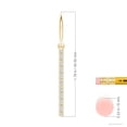 thumbnail image 2 of ANGARA Lab Grown Hoop Dangling Diamond Bar Earrings for Women in 14K Yellow Gold (Size-1.3mm| Color-F-G| Clarity-VS) | Anniversary, Jewelry Gift for Women | Lab-Grown Diamond Earrings, 2 of 5