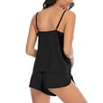 thumbnail image 5 of Pajamas Set Lightweight And Comfortable Sexy Sleepwear Cami Shorts Set Satin Lingerie Nightwear, 5 of 6