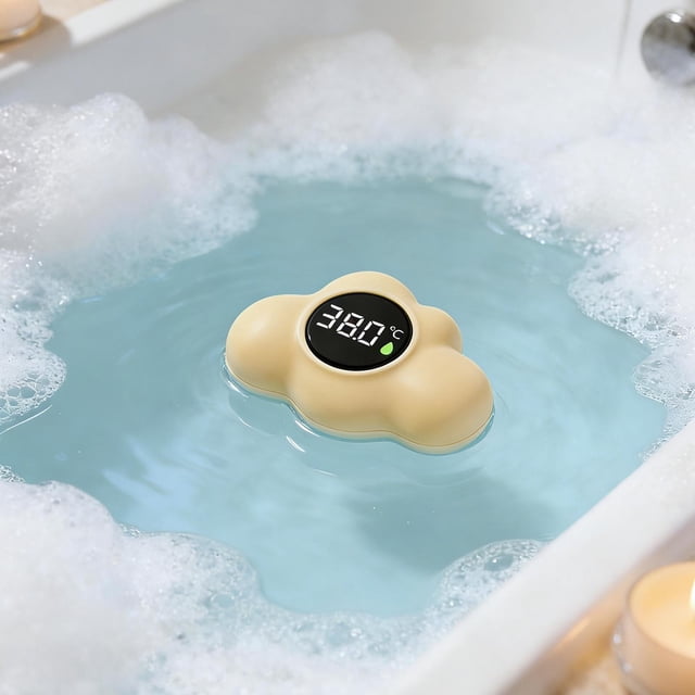 Digital Bathtub with LED Display Floating Temperature Gauge for Home Bathroom Spa Pool and Shower Decoration