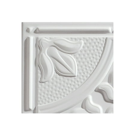 Genesis Antique White Ceiling Tiles - Easy Drop-In Installation Waterproof, Washable and Fire-rated - High-Grade PVC to Prevent Breakage (12" x 12" Sample)