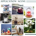 thumbnail image 4 of DIY Glass Cloche Bell Jar Display Dome Case with Wood Base Glass Decoration Bottles for Plants Flower Display Clay Succulents Storage Home Christmas Party Favor Decoration 3.5x2.9 inch, 4 of 8