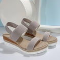 thumbnail image 3 of Women's  Shoes Comfortable Open Toe Elastic Ankle Strap Casual Sandal For Summer Shoes, 3 of 15