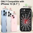 thumbnail image 2 of for iPhone 13 Case, Spider Web Black Design Soft Gel Rubber Bumper Case, Full Camera Protection Shockproof Protective Phone Case for Women Girls Boys Men, Red, 2 of 5