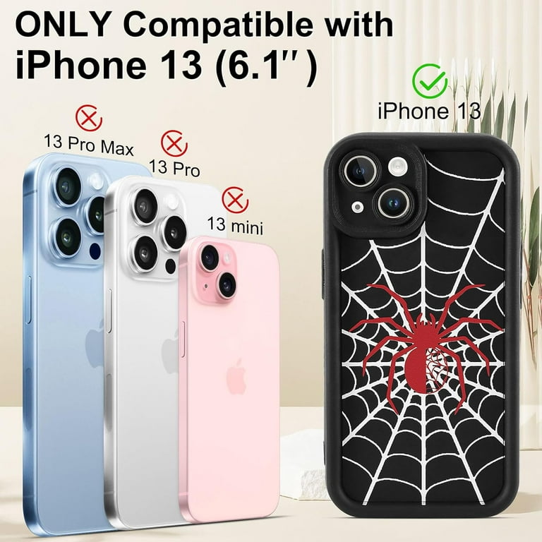 for iPhone 13 Case, Spider Web Black Design Soft Gel Rubber Bumper Case, Full Camera Protection Shockproof Protective Phone Case for Women Girls Boys Men, Red - Walmart.com for iPhone 13 Case, Spider Web Black Design Soft Gel Rubber Bumper Case, Full Camera Protection Shockproof Protective Phone Case for Women Girls Boys Men, Red - Walmart.com