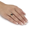 thumbnail image 3 of .33 TCW Cubic Zirconia and Simulated Marquise Onyx 14k Gold-Plated Cabochon Ring, 3 of 5