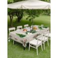 thumbnail image 3 of Outdoor Tablecloth with Umbrella Hole and Zipper, Green Christmas Tree Rectangle Table Cloth 60x102 Inch Waterproof Tablecloth, Xmas Botanical Berry Snowflake Picnic Table Cover for Patio Camping, 3 of 7