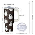 thumbnail image 2 of Halloween Spider Web 30 Oz Tumbler with Handle and Straw, Gothic Spooky Stainless Cup, Holiday Coffee Gift, 2 of 5
