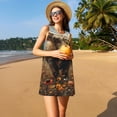 thumbnail image 3 of Disketp Grassland Sunflower Cow para Vestido sin Mangas para Mujeres, Vestidos de Verano para Mujeres, Casual y Holgado para la Playa, 3 of 7