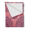 thumbnail image 2 of Purple Mandala Soft Flannel Fleece Throw Blanket, Filigree Artwork Inspired Bohemian and Oriental Display, Cozy Plush for Indoor and Outdoor Use, 50" x 60", Coral Fuchsia, by Ambesonne, 2 of 5