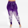 thumbnail image 3 of KALE Leggings for Women Printed Yoga Fitness Running Gym Stretch Sports Pants Trousers Yoga Pants Purple, 3 of 9