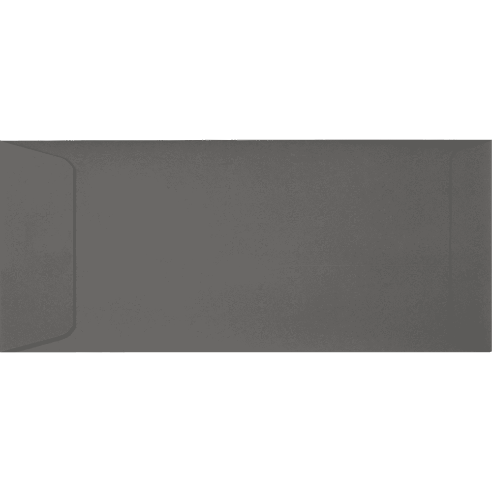 LUXPaper #10 Open End Envelopes w/Peel & Press, 4 1/8 x 9 1/2, Smoke Gray, 50/Pack