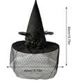 thumbnail image 3 of Halloween Witch Hat for Women, Black Lace Wizard Hat with Pumpkin Skeleton Rose Decor, Gothic Costume Accessory for Halloween Party Cosplay Carnival Dress Up, 3 of 5