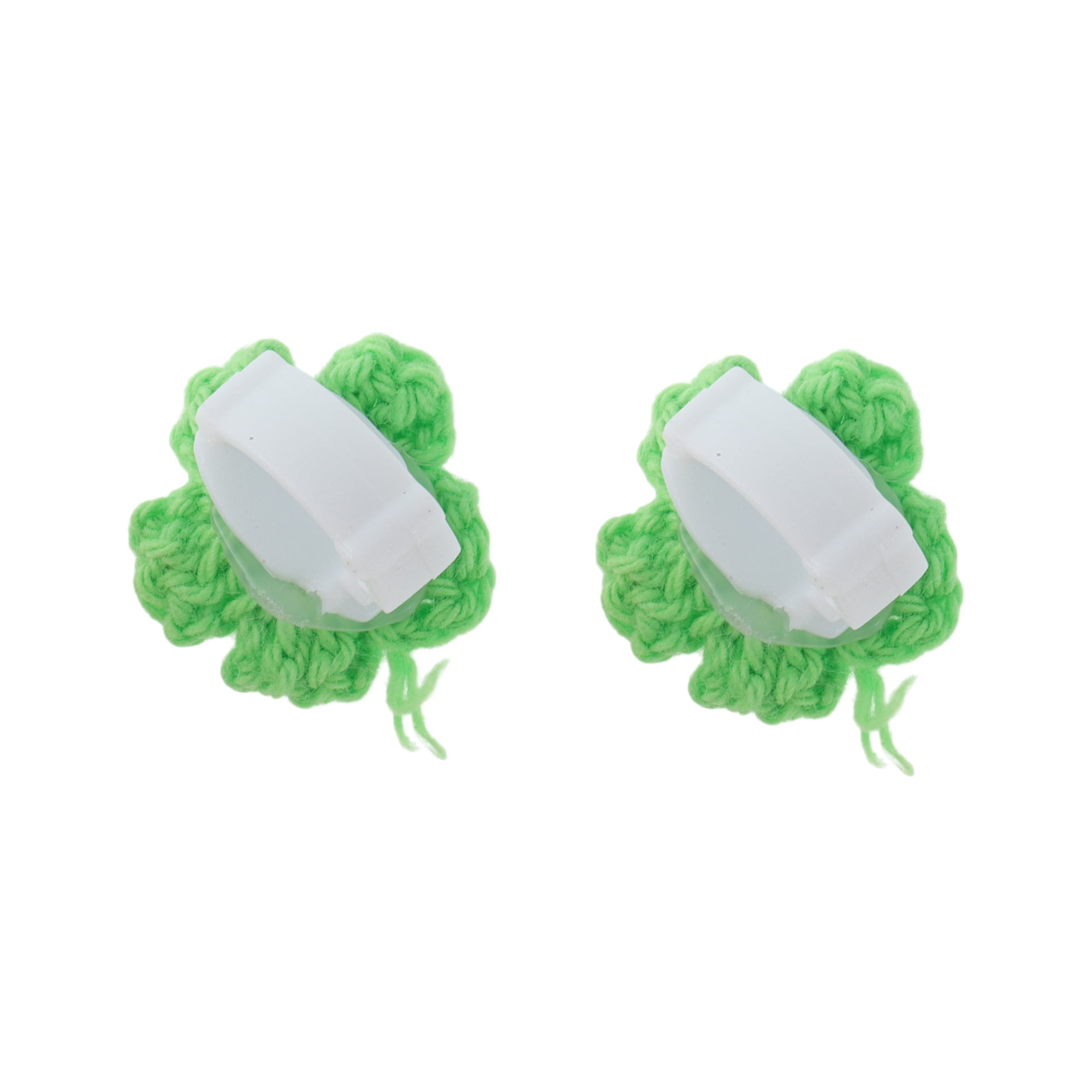 Unique Bargains Yarn Flower Shoelace Charms for Personalizing 1 Pair Green