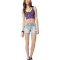 thumbnail image 3 of Aeropostale Womens Pineapple Crop Tank Top, Blue, Juniors, Medium, 3 of 3