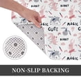 thumbnail image 6 of Rateoe Cute Magic Bunny Pattern Flannel Door Mat Indoor Outdoor Entrance, Waterproof All-Weather Doormat,Fade Resistant, Low Profile Entryway Mat 16x24in, 6 of 7