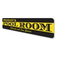 thumbnail image 4 of Pool Room Novelty Sign, Metal Wall Decor - 4x18 inches, 4 of 4