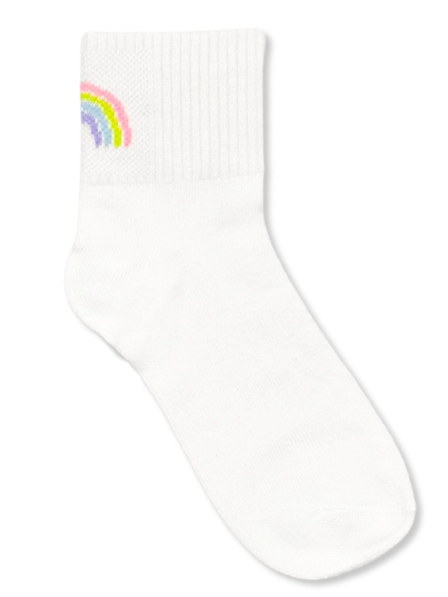 Wonder Nation, Girls Ankle Icon Socks, 10-Pack, Sizes S-L