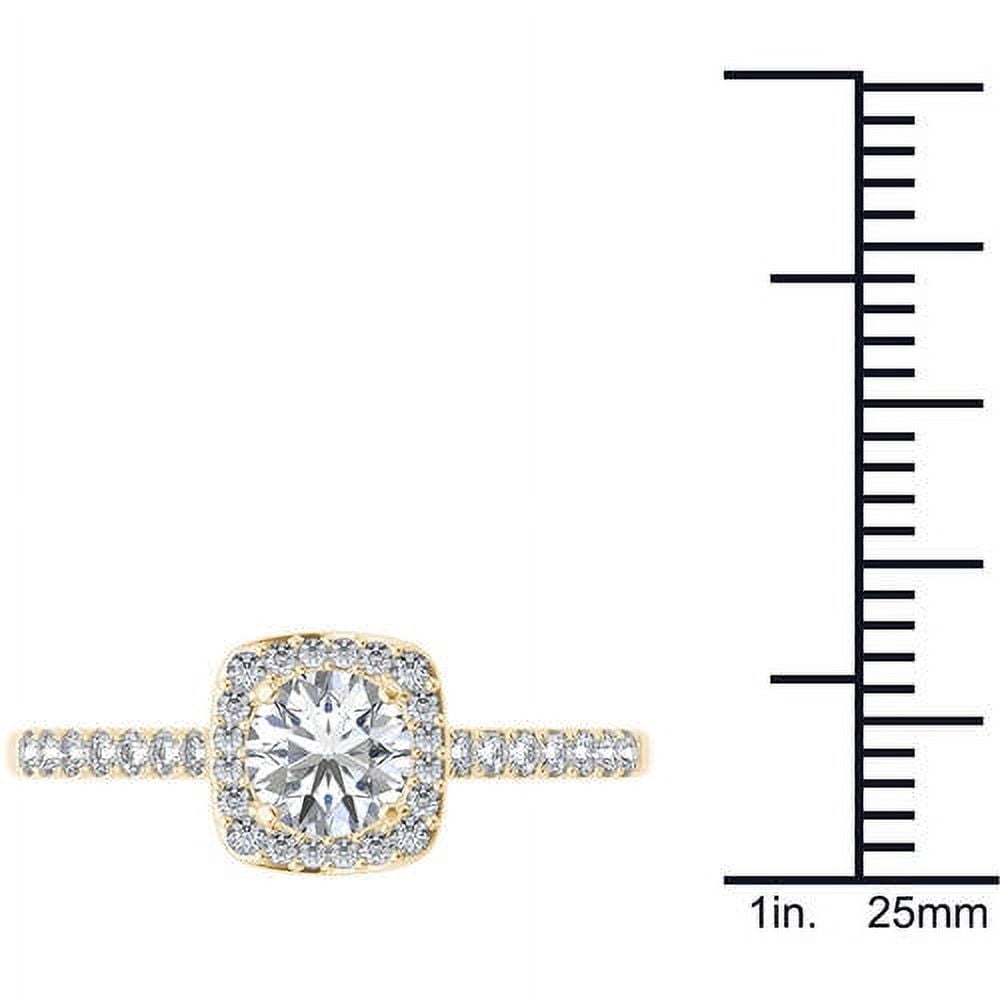 1 Carat T.W. Diamond Single Halo 14kt Yellow Gold Engagement Ring
