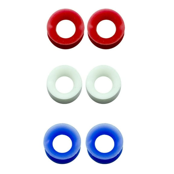 Gauges Flesh Tunnels Thin Silicone 2G-1/2" Flexible Ear 3 Pairs
