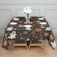 thumbnail image 3 of Autumn Halloween Scene Pattern Square Tablecloth,Waterproof Square Table Cover,Wipeable Spillproof Washable Table Cover for Home Kitchen Party Decor 42"X42"(107x107cm), 3 of 6