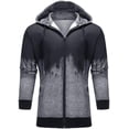 thumbnail image 4 of Men's Ombre Tie Dye Print Polyester Pocket Athletic Fit Blend Full Zip Hoodie Hooded Sweater Jacket, 4 of 6