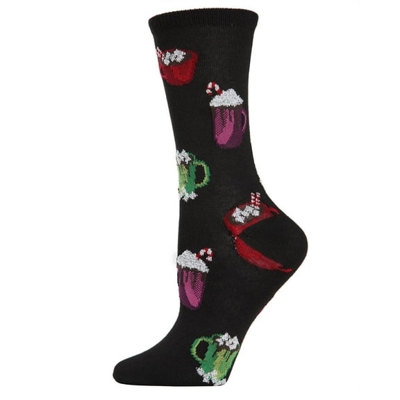 MeMoi Women's Christmas Cuppa Festive Crew Socks - Womens - Female