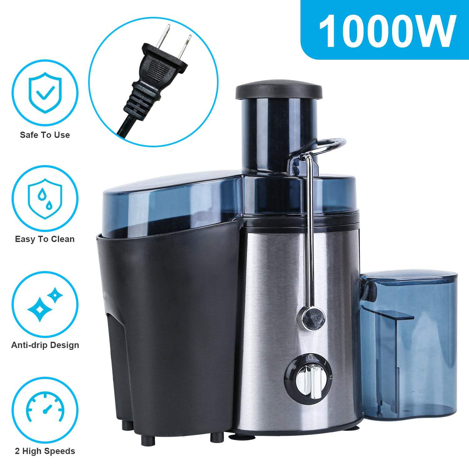 1000W 2-Speed Electric Juicer